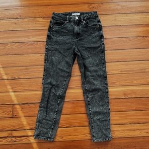 Garage Denim Mom High Rise Black Jeans